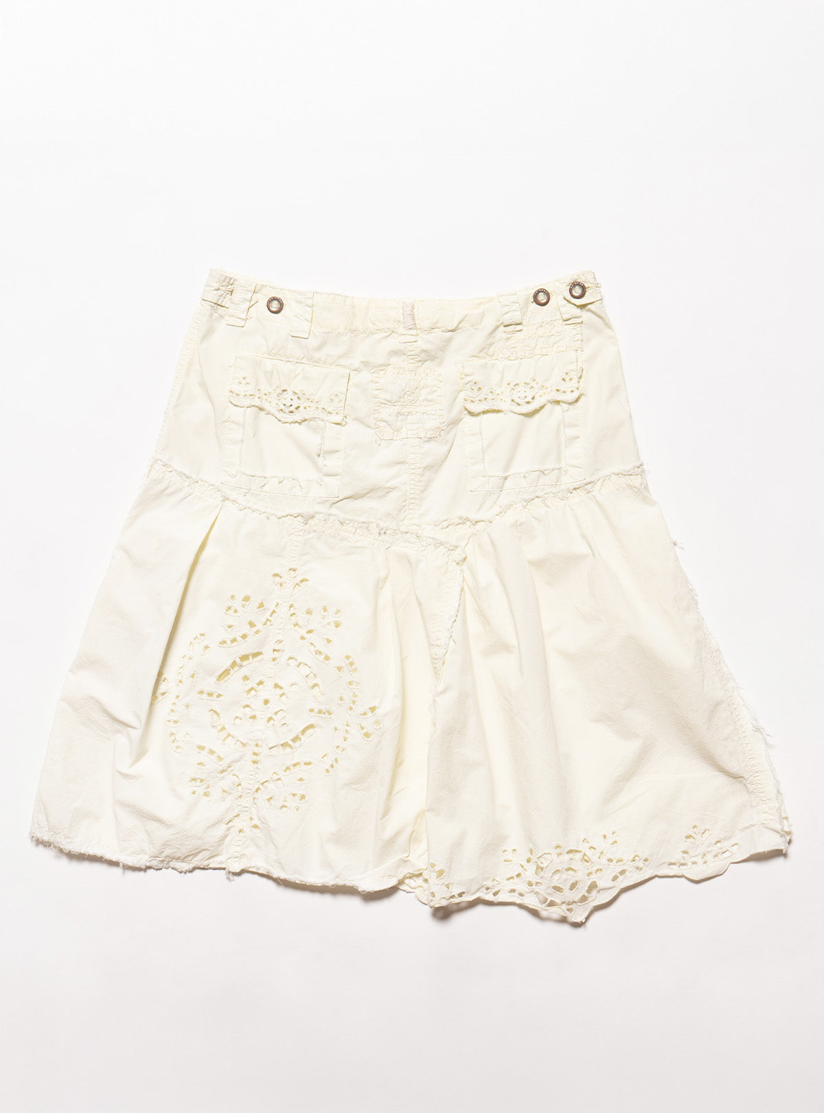 UNIF Vintage DA-NANG Yellow Eyelet Skirt
