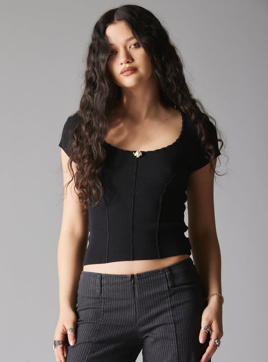 UNIF XAE Ribbed Crop Top