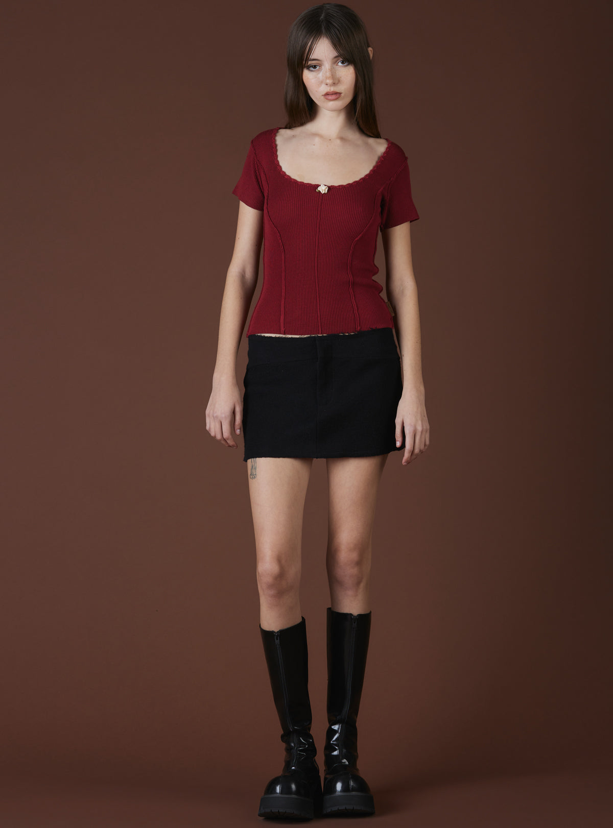 UNIF XAE Ribbed Crop Top