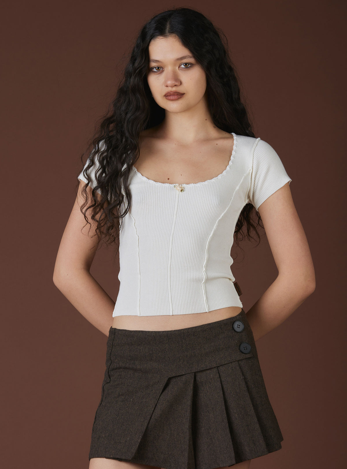 UNIF XAE Ribbed Crop Top
