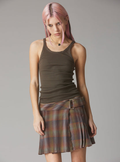 UNIF Staple Rib Tank Charcoal