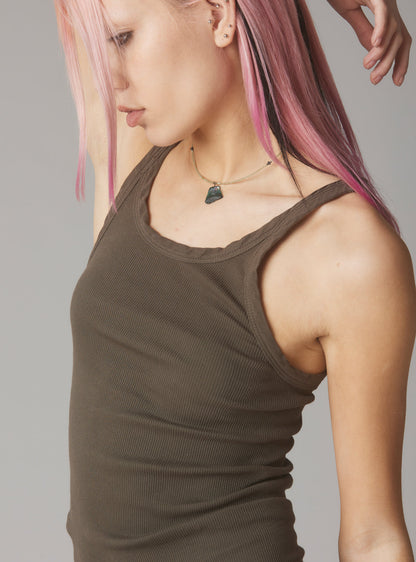 UNIF Staple Rib Tank Charcoal