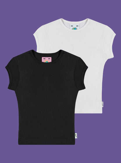 UNIF Cap Sleeve Baby Tee Two-Pack