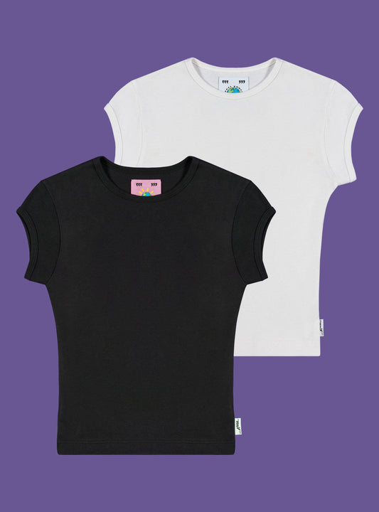 UNIF Cap Sleeve Baby Tee Two-Pack