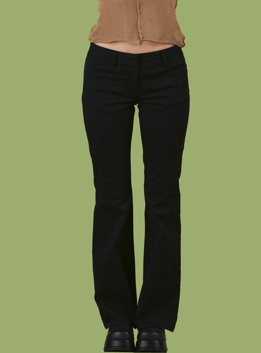 UNIF Black Low-Rise Bootcut Pant