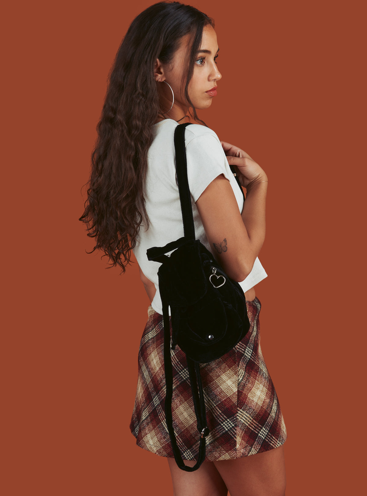 UNIF Blossom mini velvet backpack