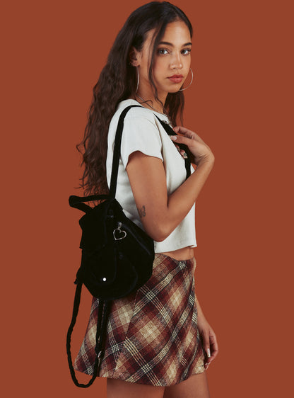 UNIF Blossom mini velvet backpack