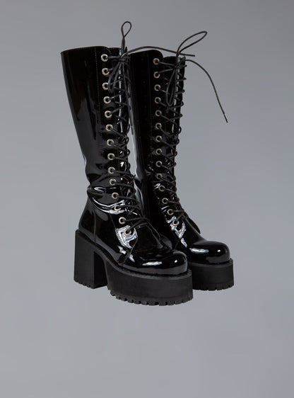 UNIF Knee High Leather Platform Boot