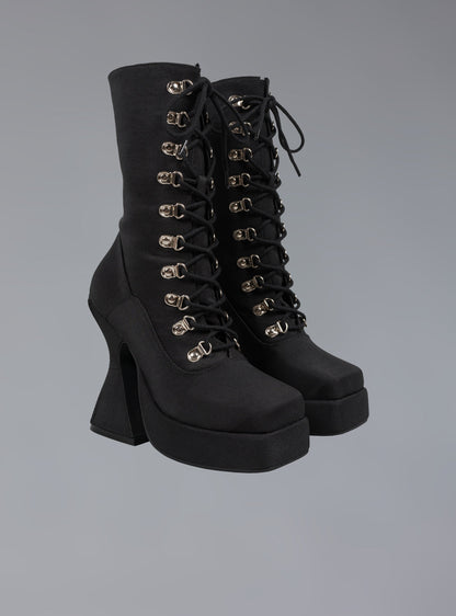 UNIF Victorian Lace Up Platform Heel