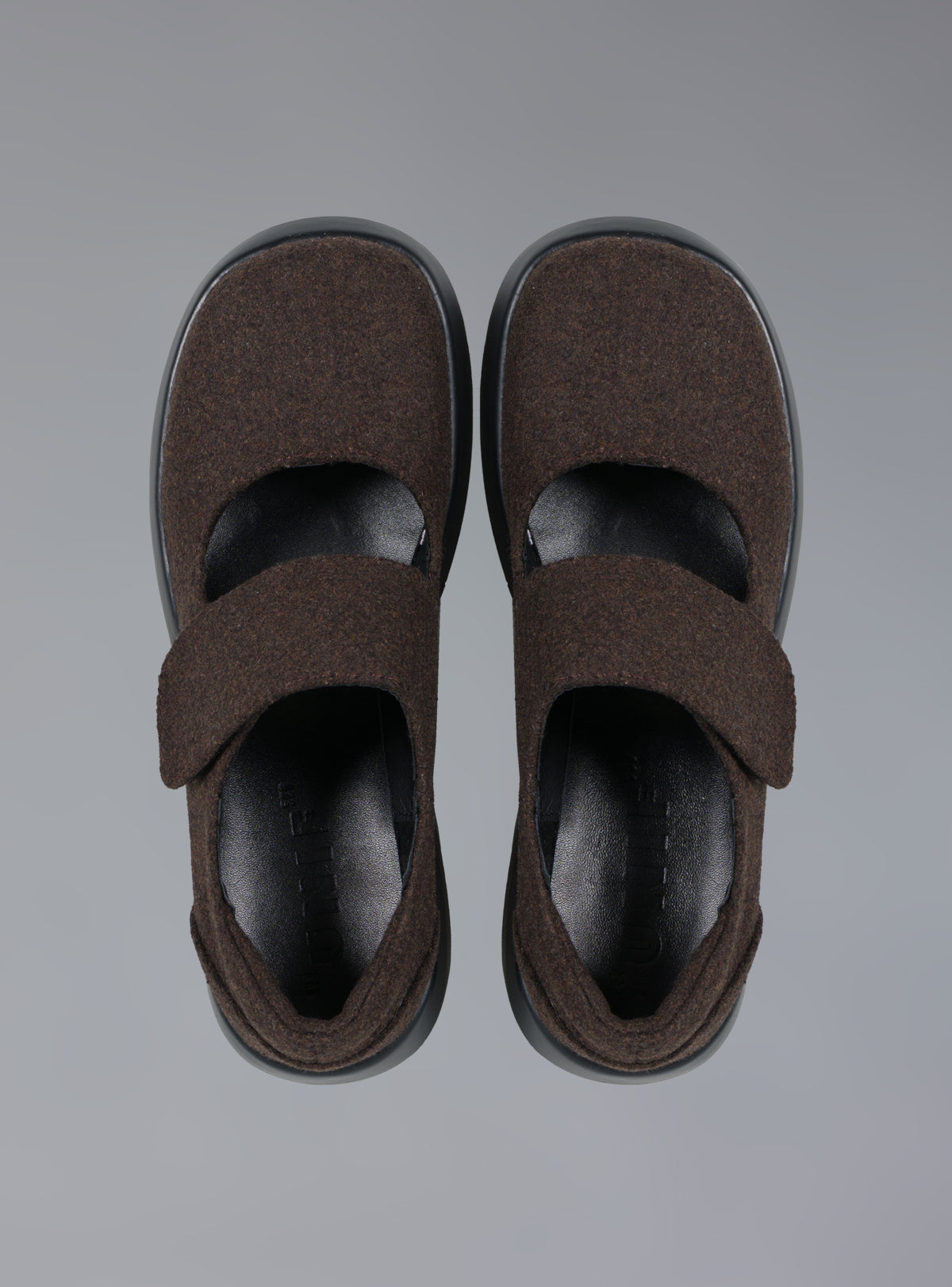 UNIF Felt Platform Sandal In Brown