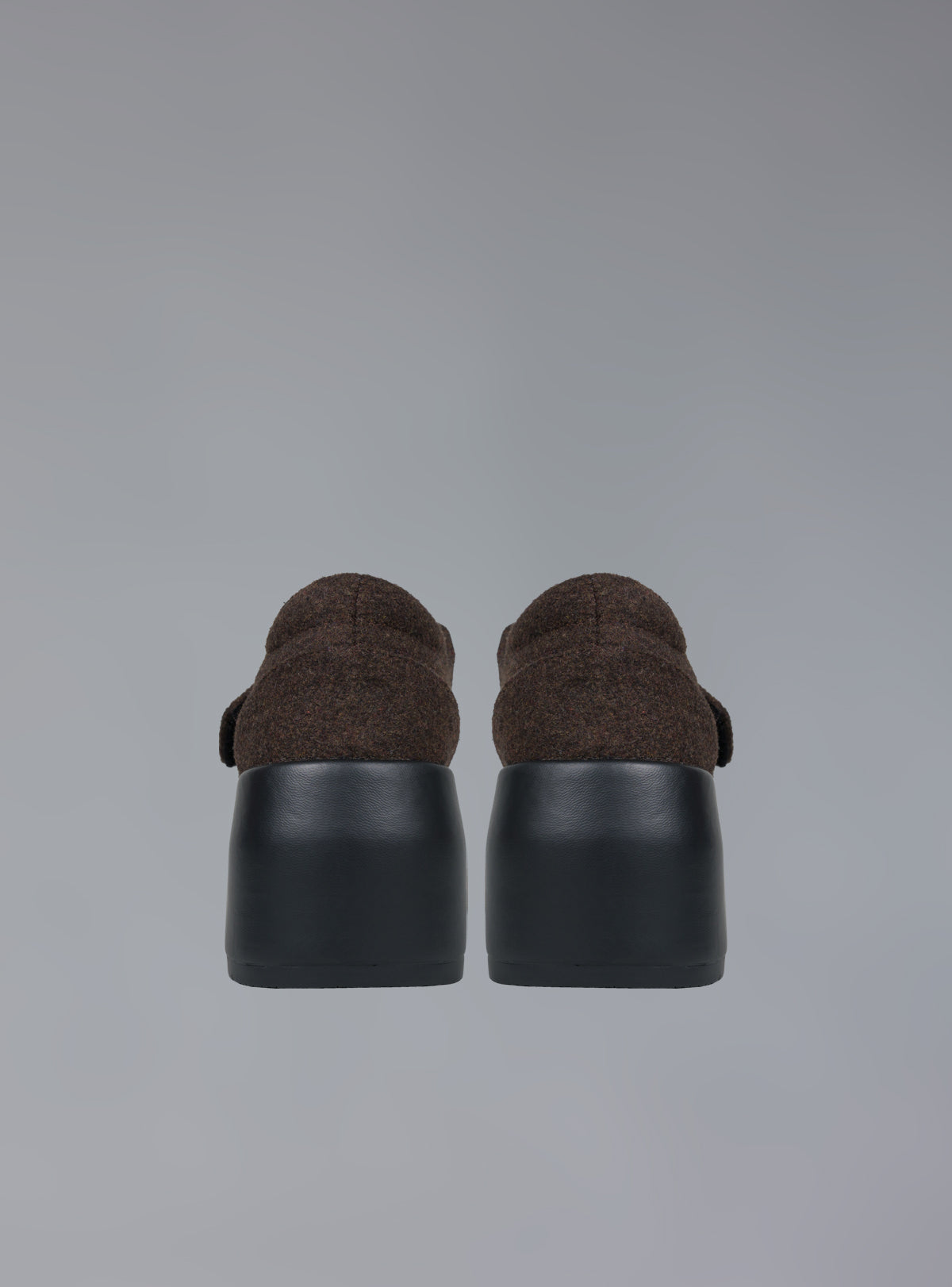 UNIF Felt Platform Sandal In Brown