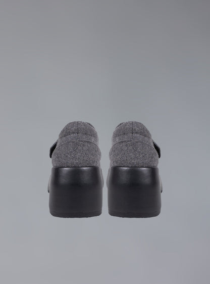 UNIF Felt Platform Sandal In Grey