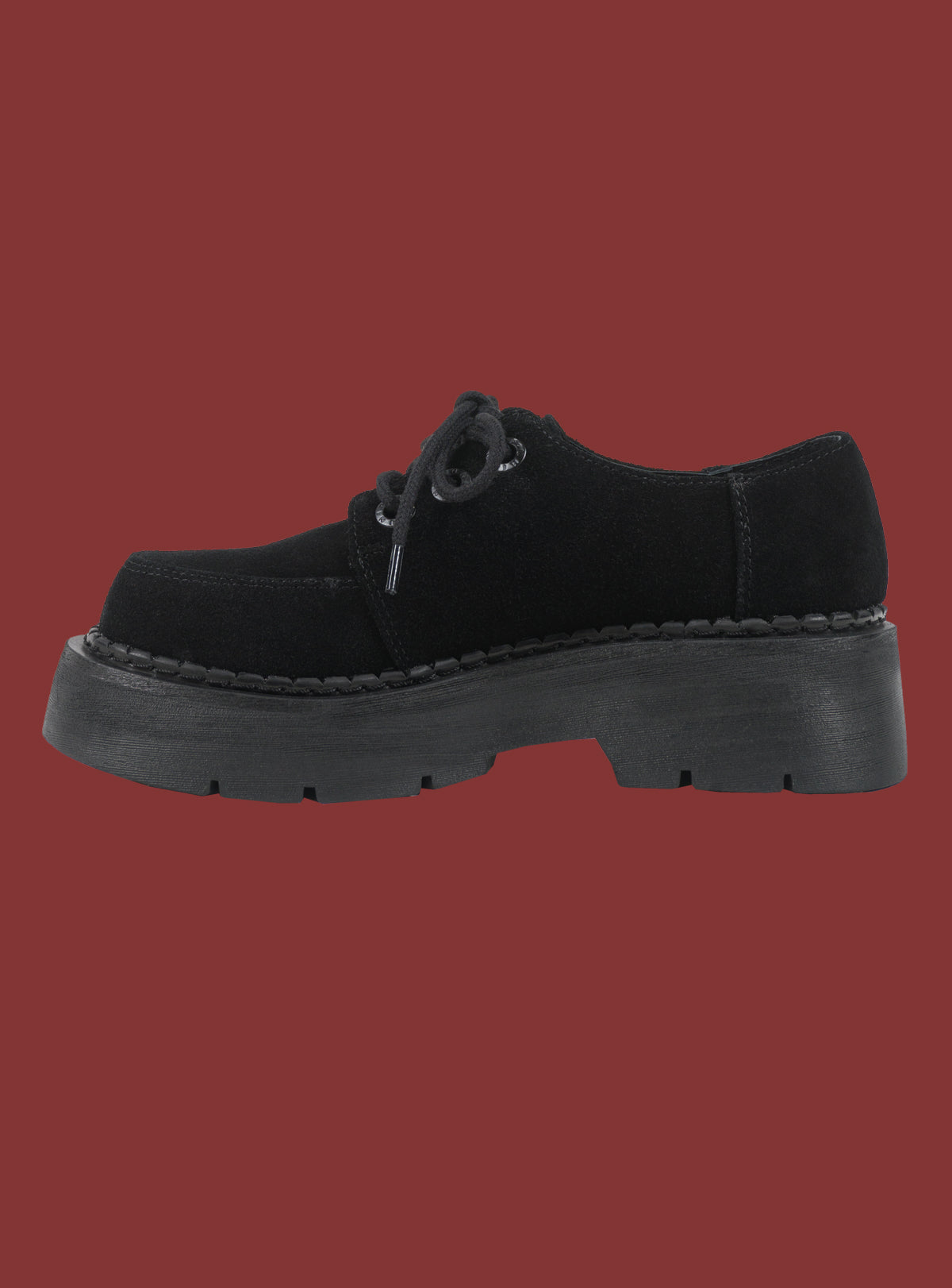 UNIF Black Suede Platform Shoe