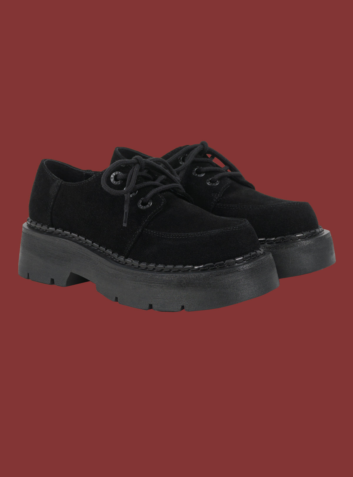 UNIF Black Suede Platform Shoe