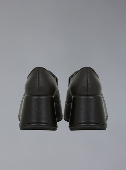 UNIF Square Toe Stacked Platform Shoe
