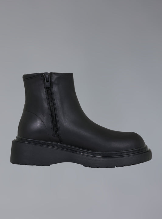 UNIF Zip-Up Leather Ankle Boot