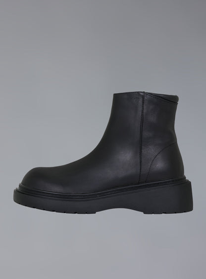UNIF Zip-Up Leather Ankle Boot