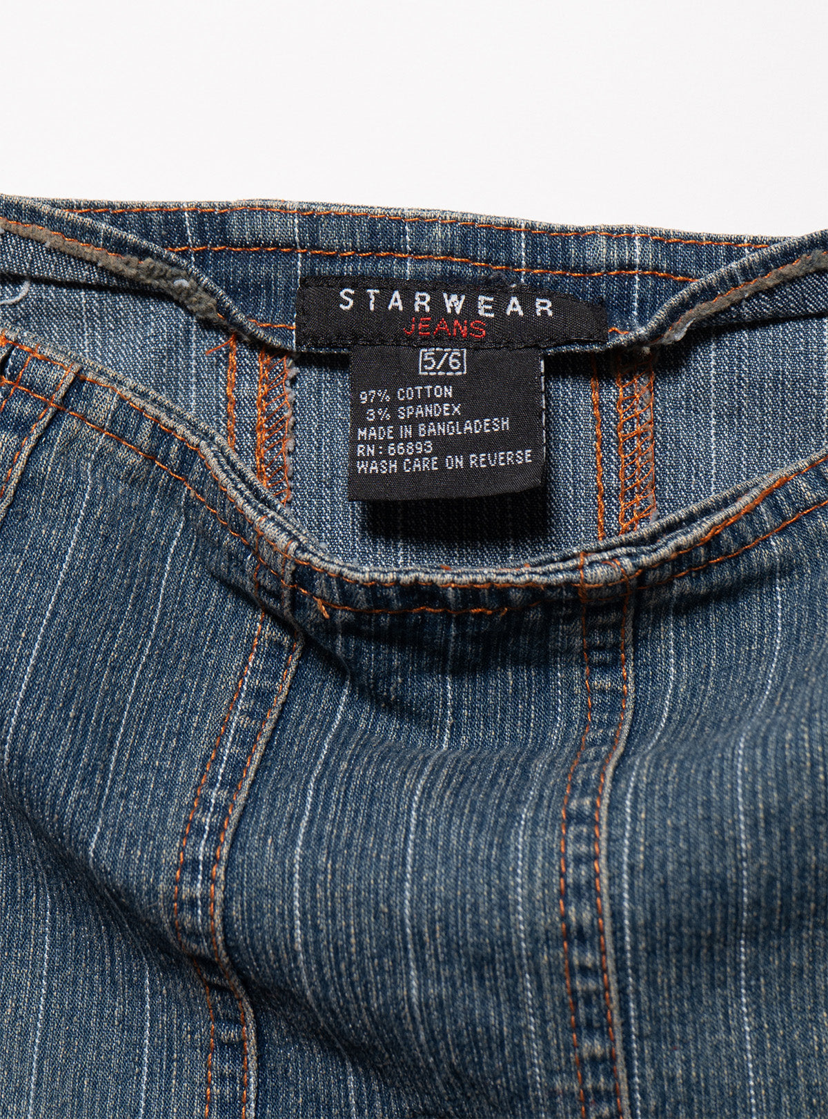 UNIF Vintage Starwear Y2K Denim Pinstriped Miniskirt