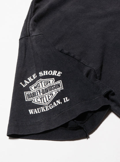 UNIF Vintage Harley Davidson Lake Shore Waukegan IL Tee
