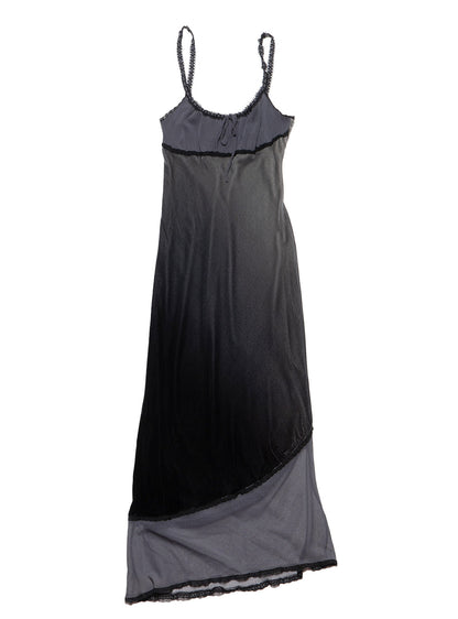 UNIF Vintage Betsy Johnson Velvet Gray Long Dress