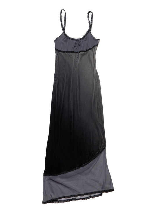 UNIF Vintage Betsy Johnson Velvet Gray Long Dress