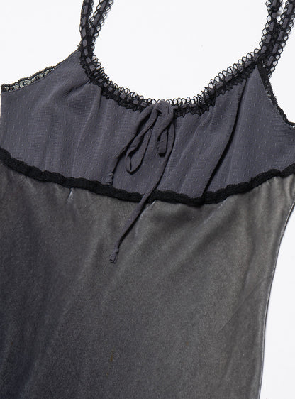 UNIF Vintage Betsy Johnson Velvet Gray Long Dress