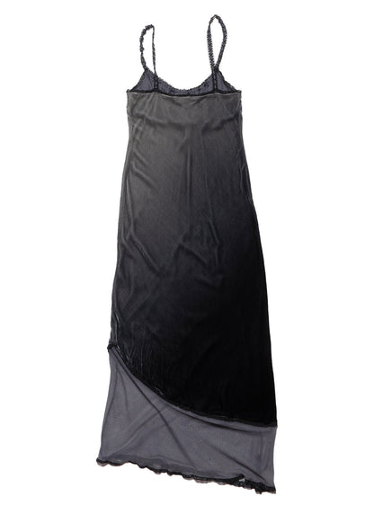 UNIF Vintage Betsy Johnson Velvet Gray Long Dress