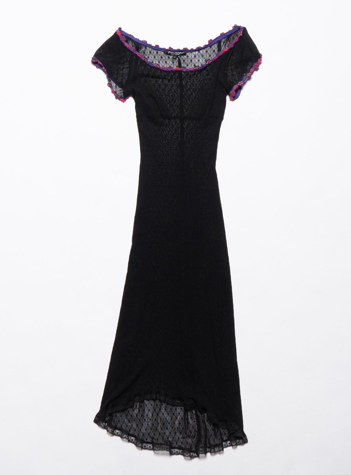 UNIF Vintage Betsy Johnson Lace Dress With Purple Trim