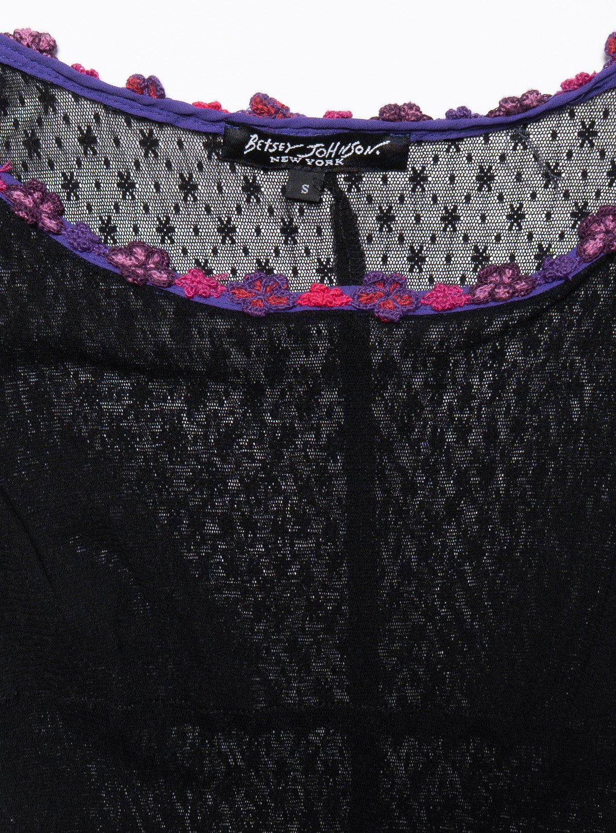UNIF Vintage Betsy Johnson Lace Dress With Purple Trim