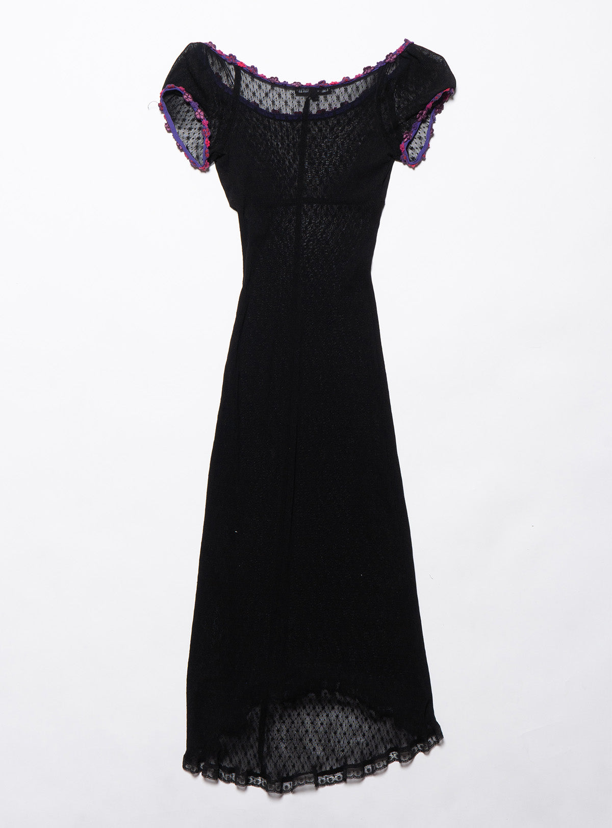 UNIF Vintage Betsy Johnson Lace Dress With Purple Trim