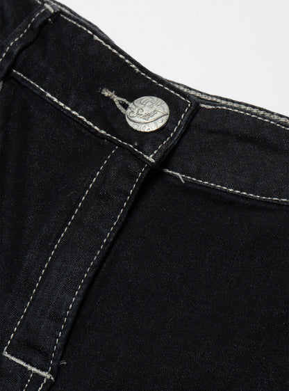 UNIF Vintage Style J Jean Skirt
