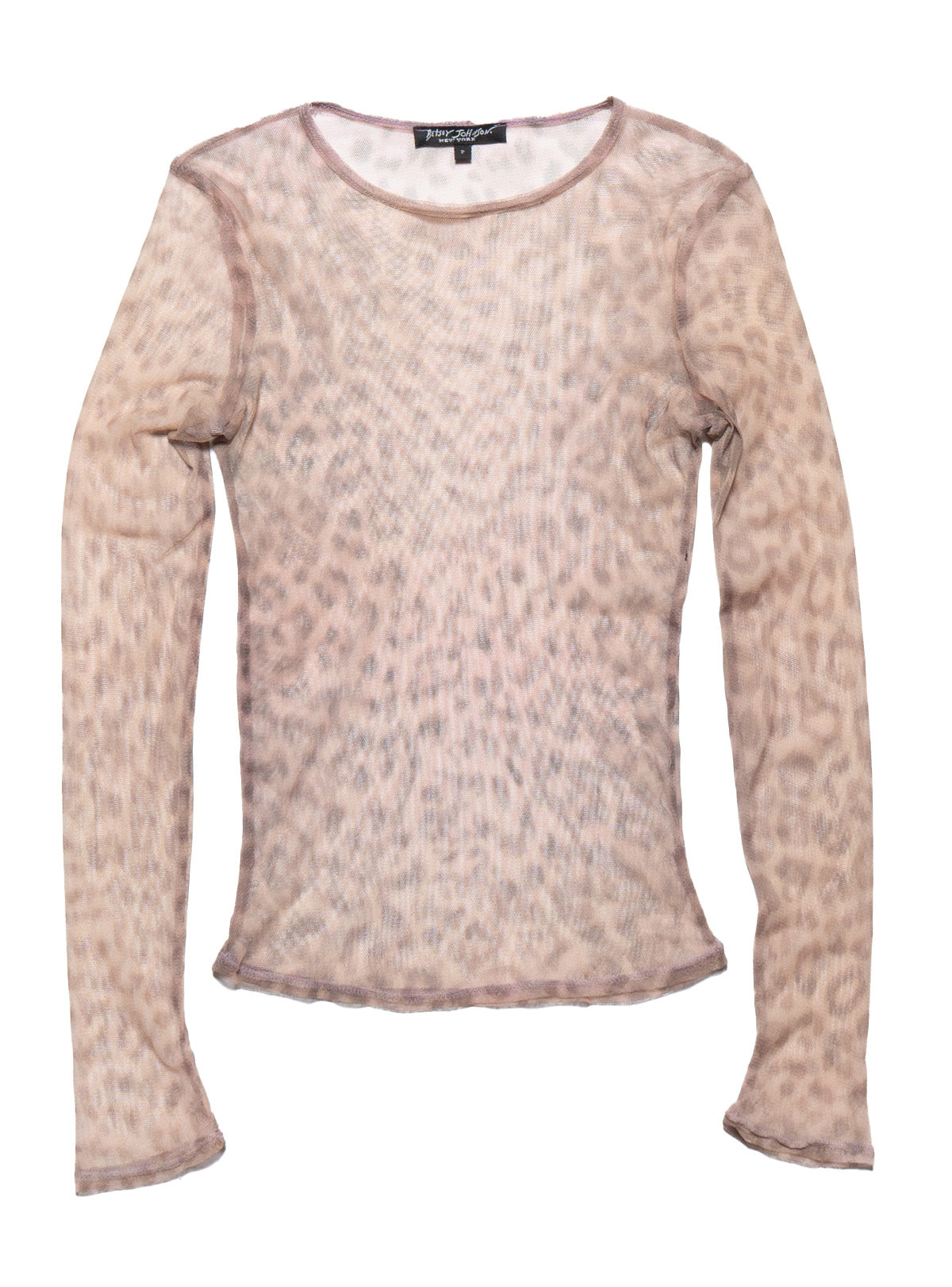 UNIF Vintage Betsy Johnson Cheetah Print Long Sleeve Top
