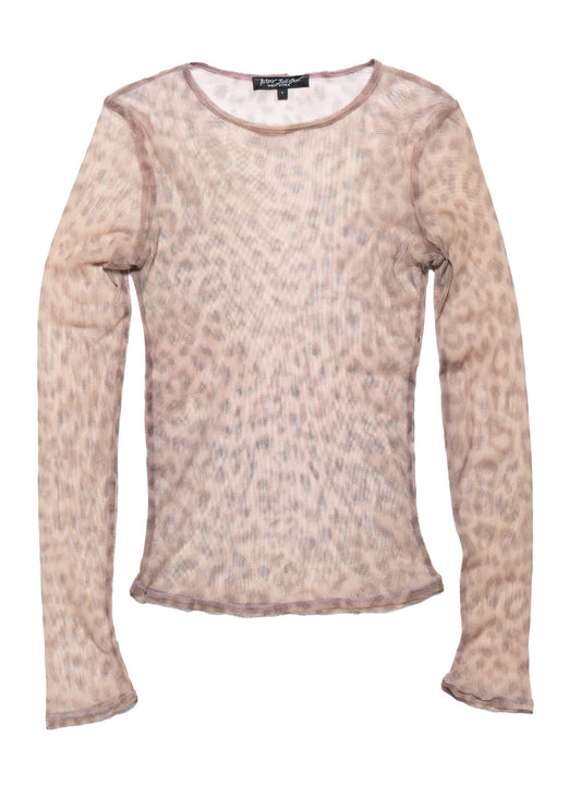 UNIF Vintage Betsy Johnson Cheetah Print Long Sleeve Top