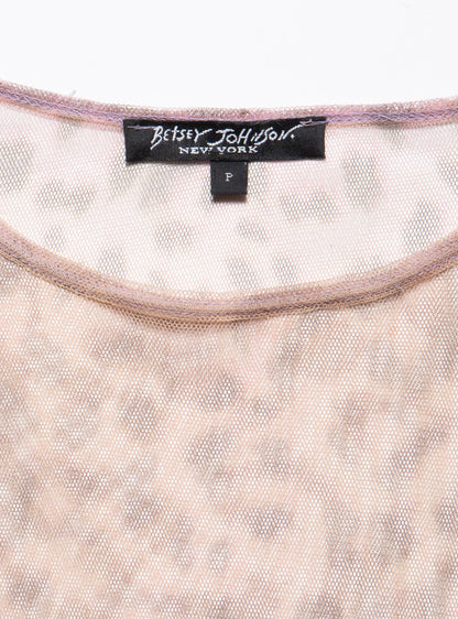 UNIF Vintage Betsy Johnson Cheetah Print Long Sleeve Top