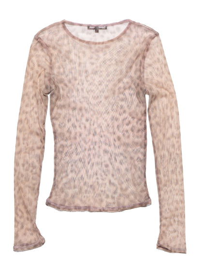 UNIF Vintage Betsy Johnson Cheetah Print Long Sleeve Top