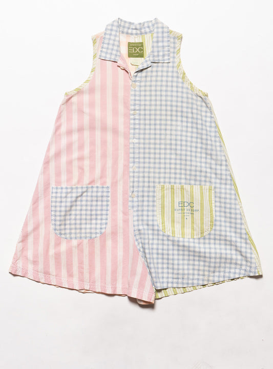 UNIF Vintage EDC by ESPRIT Colorblocked Shirt Tank Dress