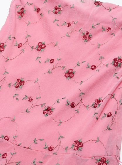 UNIF Vintage Pink Floral Dress