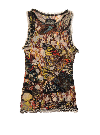 UNIF Vintage Jean Paul Gaultier Butterfly Mesh Tank