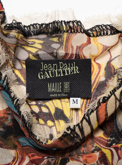 UNIF Vintage Jean Paul Gaultier Butterfly Mesh Tank