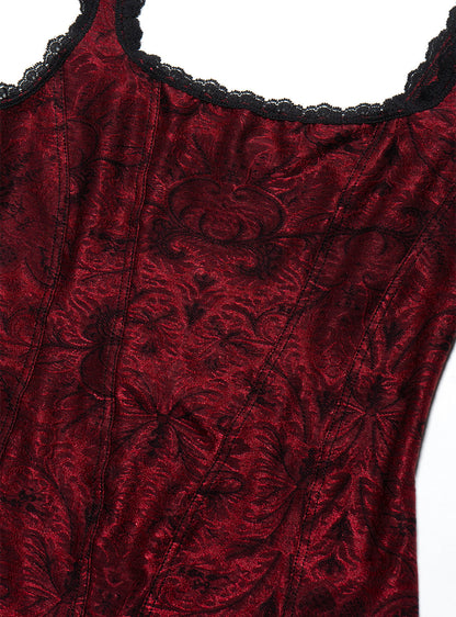 UNIF Vintage Caché Red Velvet top