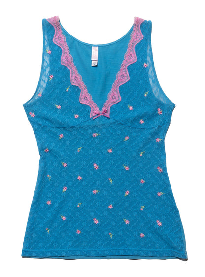 UNIF Vintage Victoria's Secret Blue and Pink Top