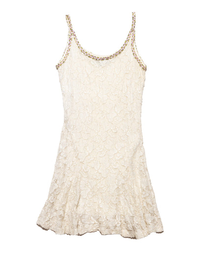 UNIF Vintage Betsy Johnson Cream Lace Mini Dress