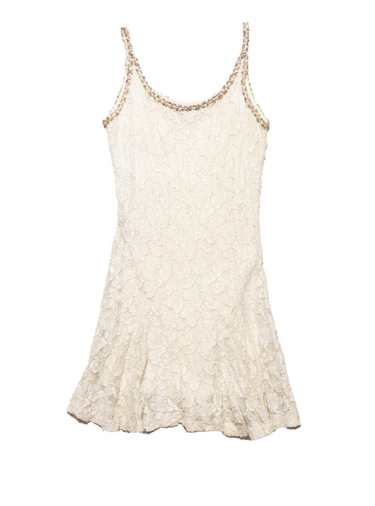 UNIF Vintage Betsy Johnson Cream Lace Mini Dress