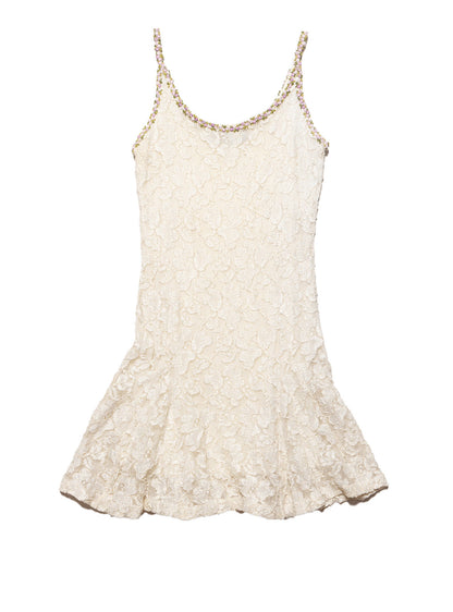 UNIF Vintage Betsy Johnson Cream Lace Mini Dress
