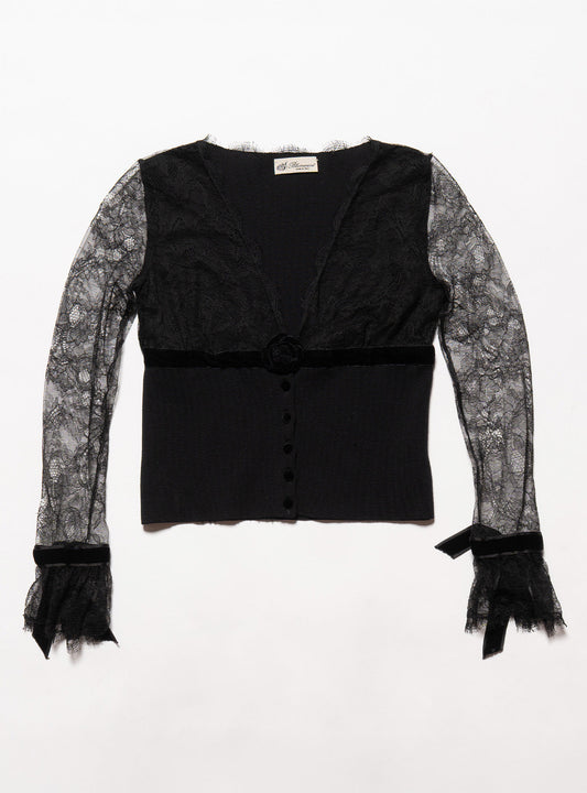 UNIF Vintage Blumarine lace Rose Sweater