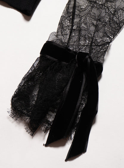 UNIF Vintage Blumarine lace Rose Sweater