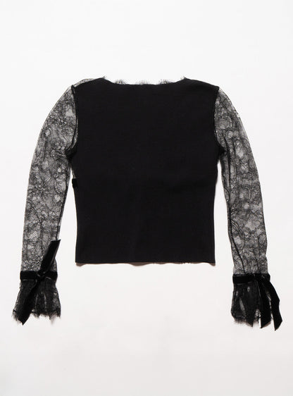 UNIF Vintage Blumarine lace Rose Sweater