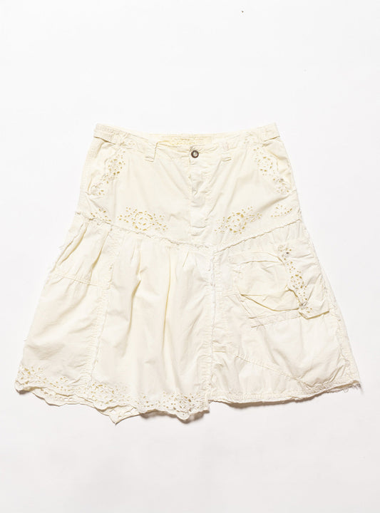 UNIF Vintage DA-NANG Yellow Eyelet Skirt