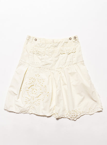 UNIF Vintage DA-NANG Yellow Eyelet Skirt