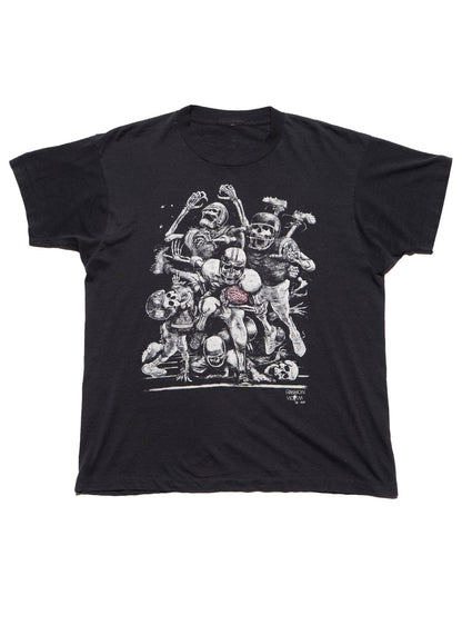 UNIF Vintage Fashion Victim Skeleton Football Tee